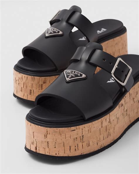 prada pantofole|prada platform sandals.